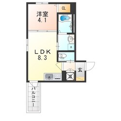 喜連瓜破駅 徒歩11分 2階の物件間取画像